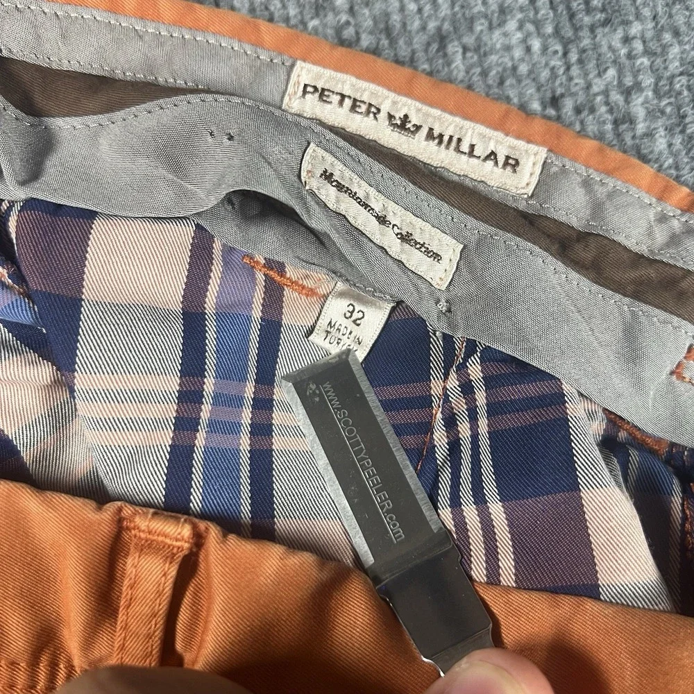 Peter Millar Mountainside Collection Orange Chino‎ Pants Size 32